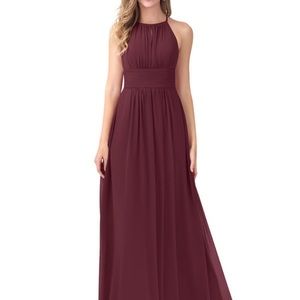 Cabernet (maroon) bridesmaid dress
